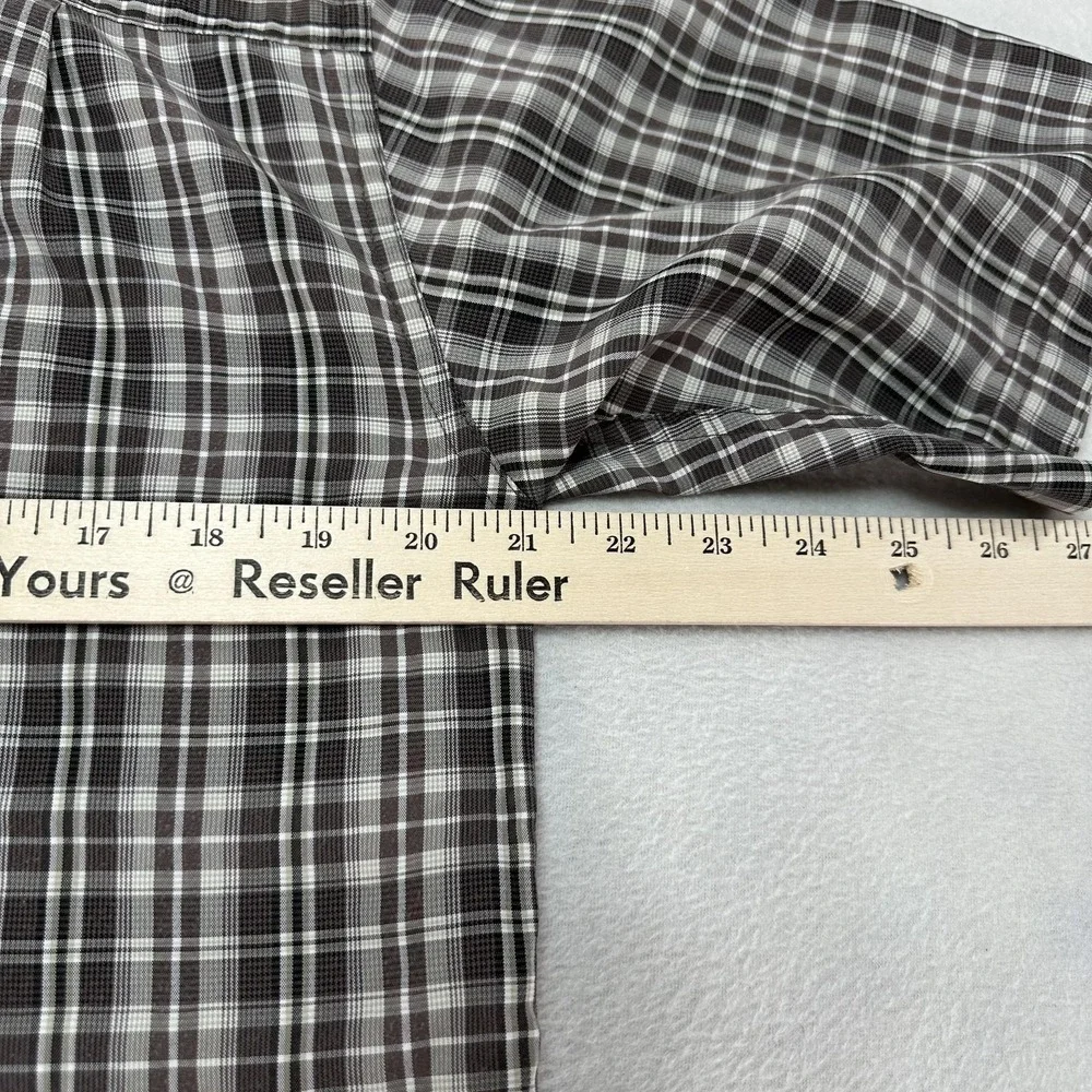 The North Face‎ Shirt Mens Small Gray Plaid Short Sleeve Button Hiking Outdoor